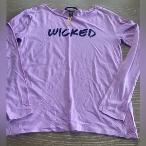 NWT Victoria's Secret Wicked Sequin Purple Long Sleeve Tee